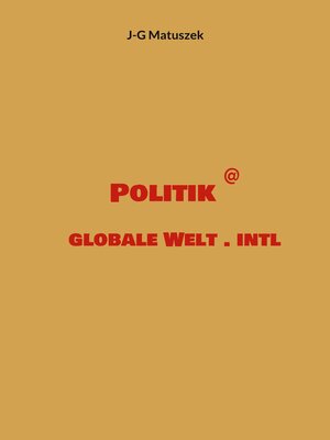 cover image of Politik @ globale Welt . intl